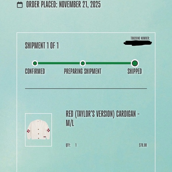 Taylor Swift “Red” Cardigan 2025 - Picture 2 of 2